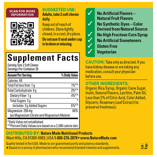 High Absorption Magnesium Complex Soft Chews
