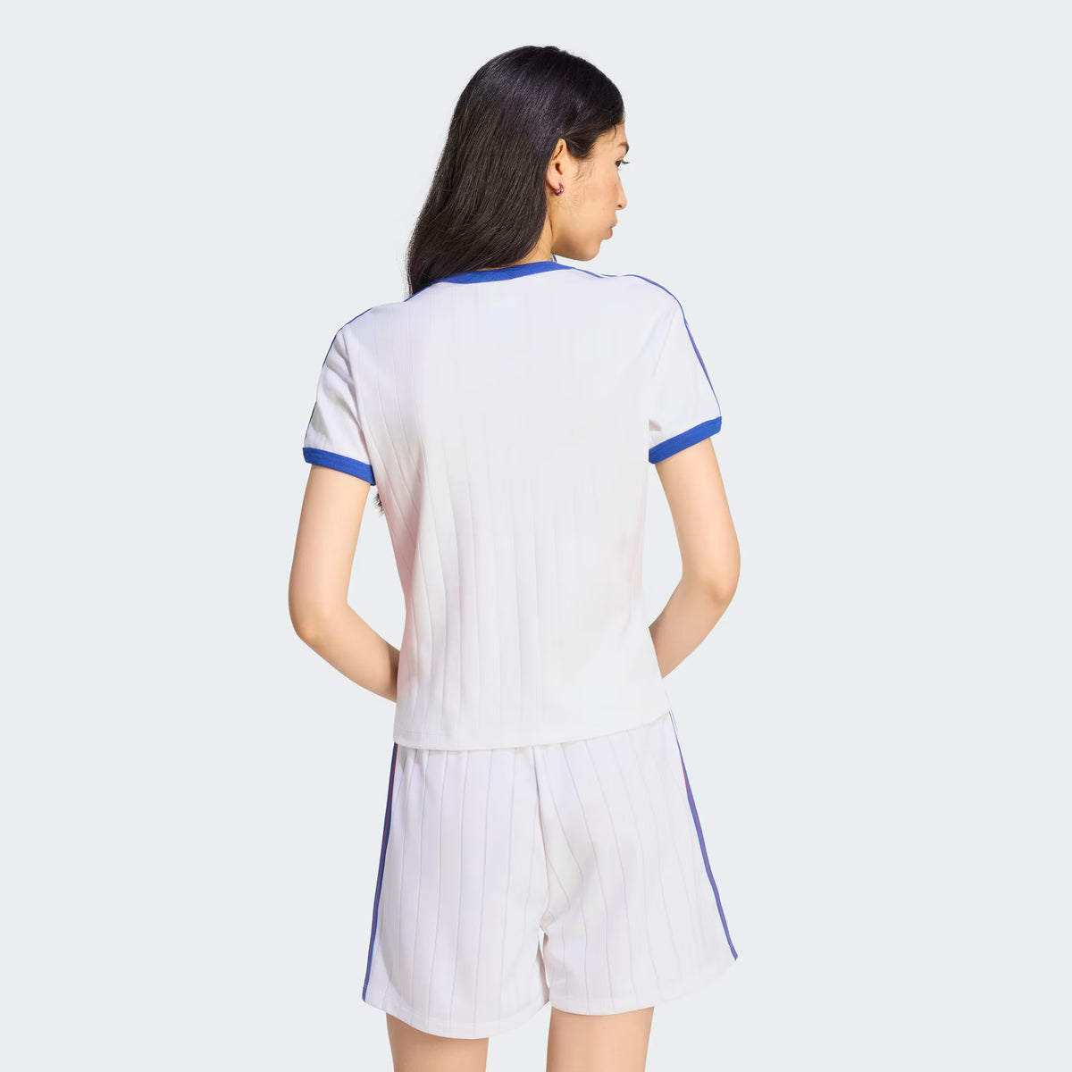 PINSTRIPE SHORT SLEEVE SLIM TEE