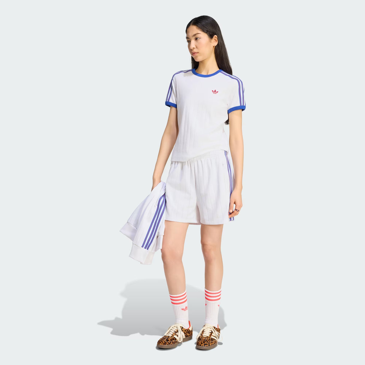 PINSTRIPE SHORT SLEEVE SLIM TEE