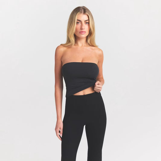 HIGH-WAISTED CROPPED KICK FLARE PANT