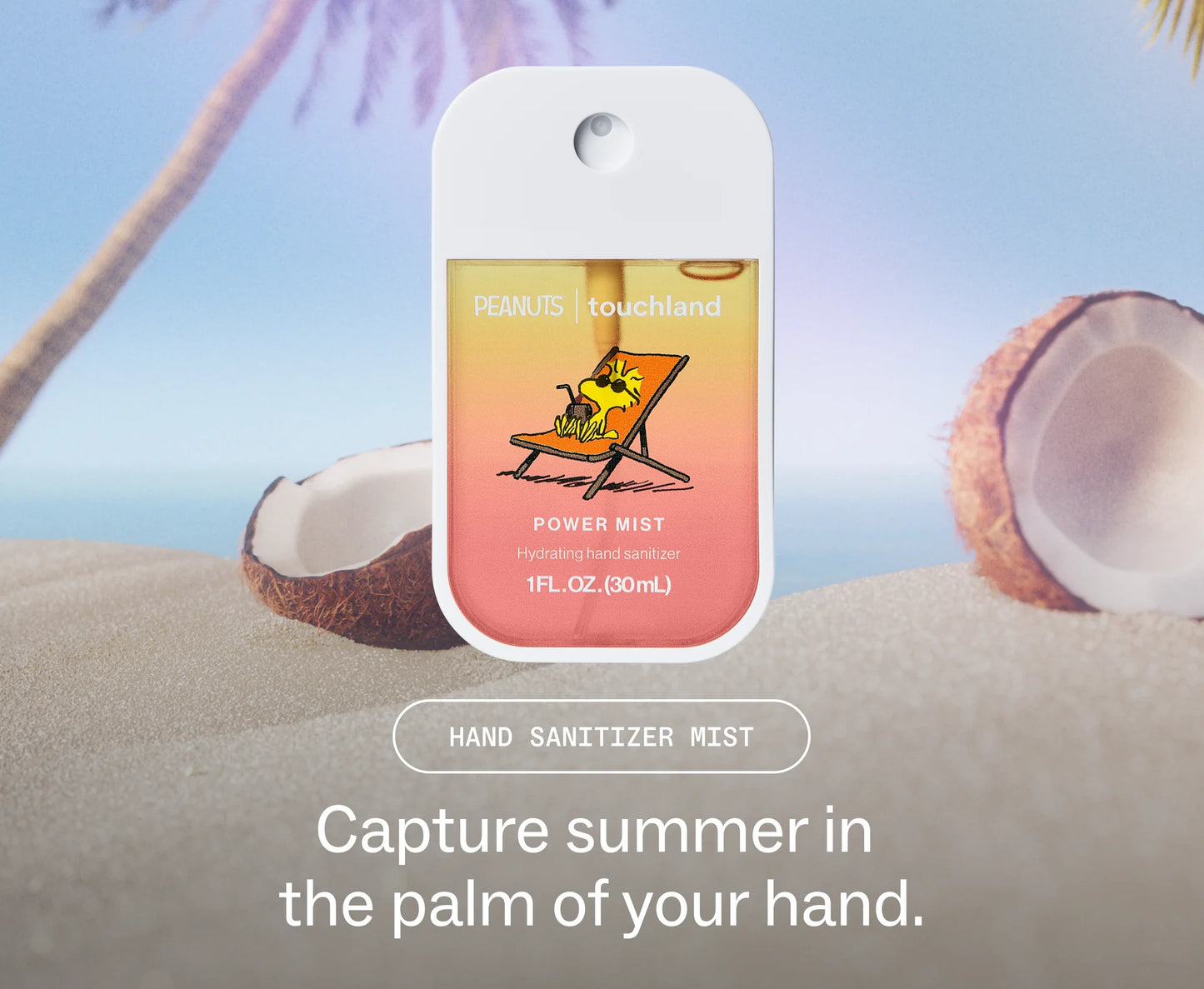Peanuts® x Touchland Beach Coco Hand Sanitizer