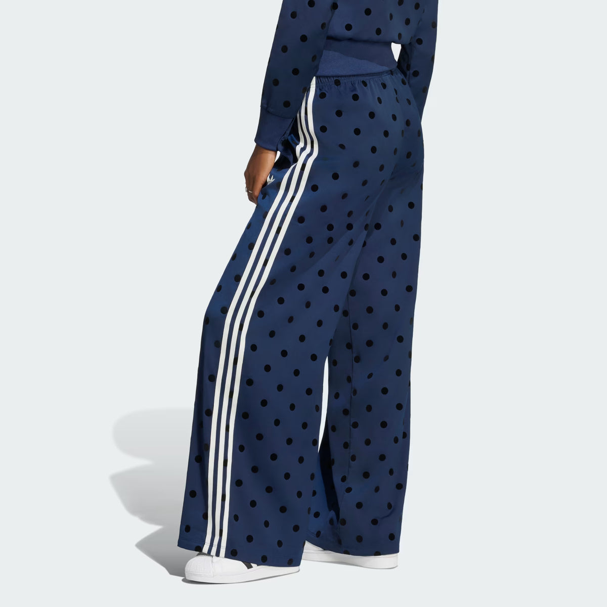 Satin Polka Dots Wide Leg Pant