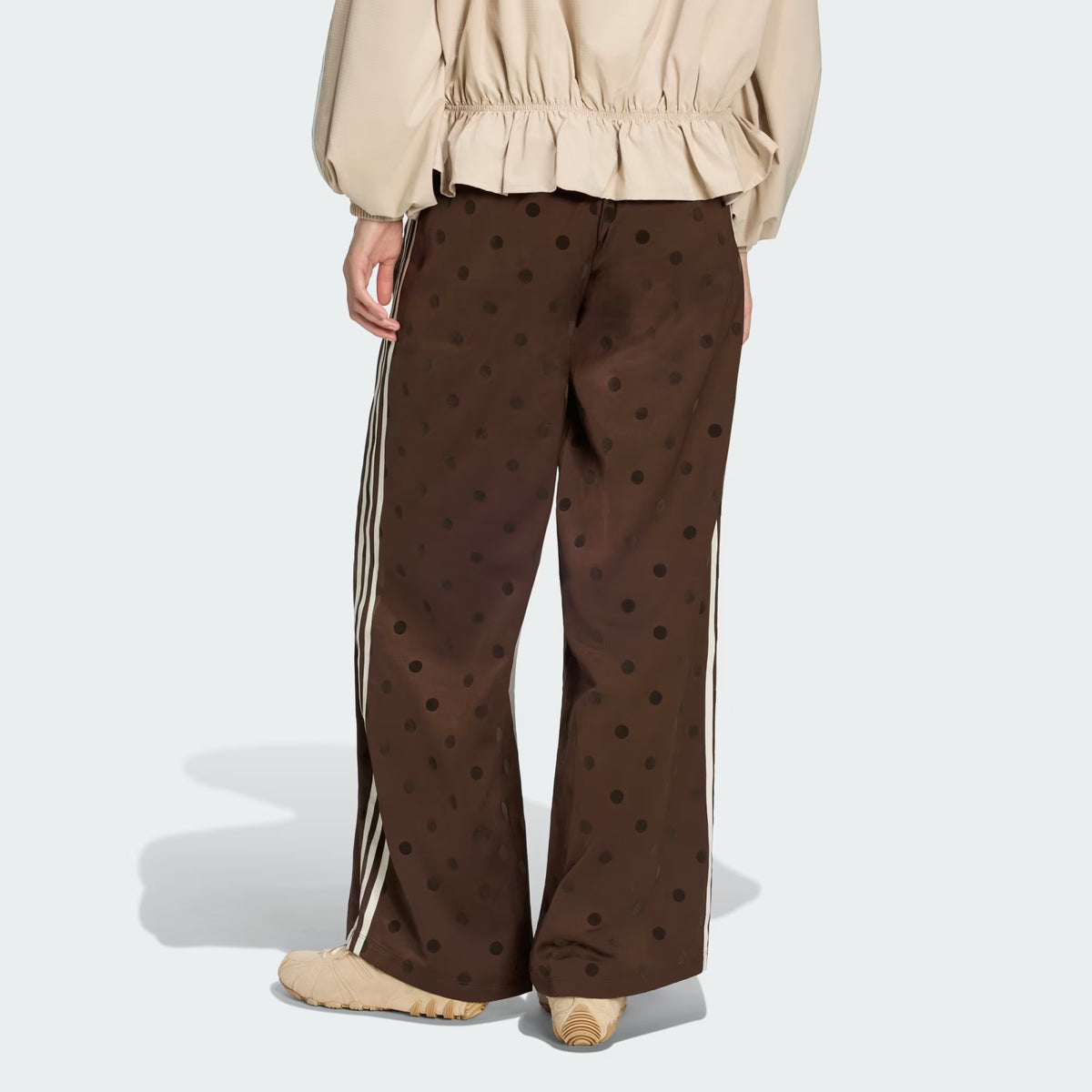 Satin Polka Dots Wide Leg Pant