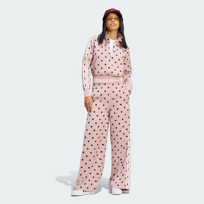 Satin Polka Dots Wide Leg Pant