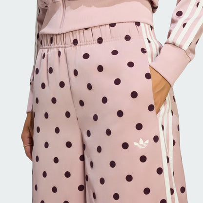 Satin Polka Dots Wide Leg Pant