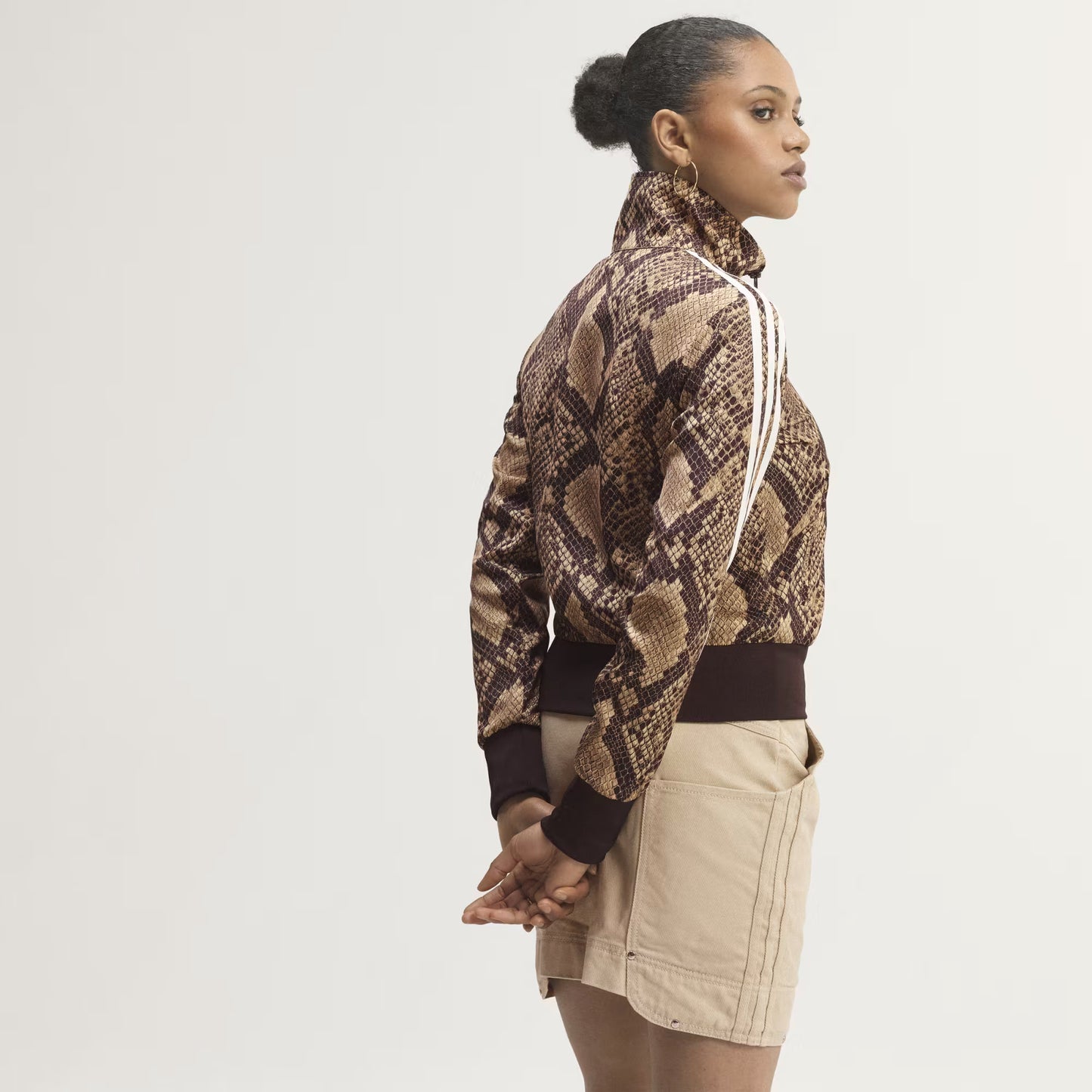 SATIN SNAKE PRINT FIREBIRD TRACK JACKET