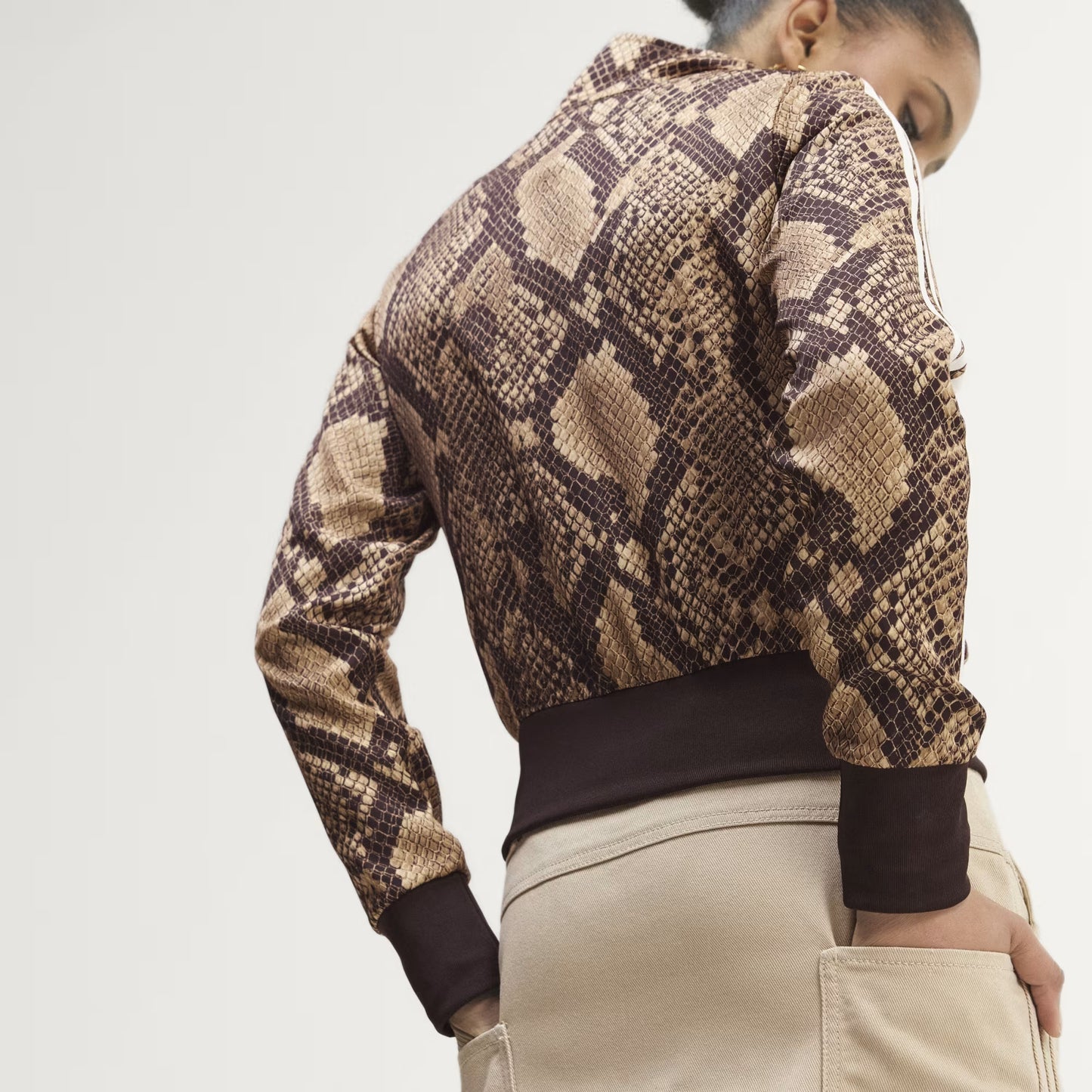 SATIN SNAKE PRINT FIREBIRD TRACK JACKET