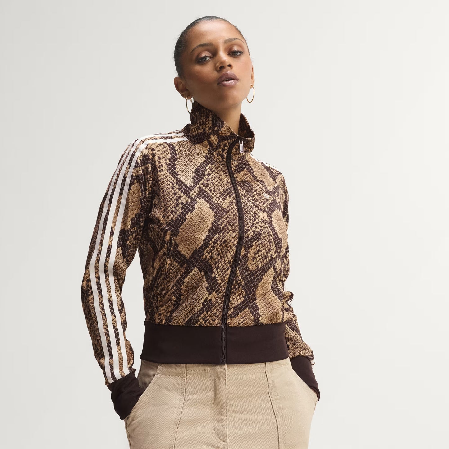 SATIN SNAKE PRINT FIREBIRD TRACK JACKET