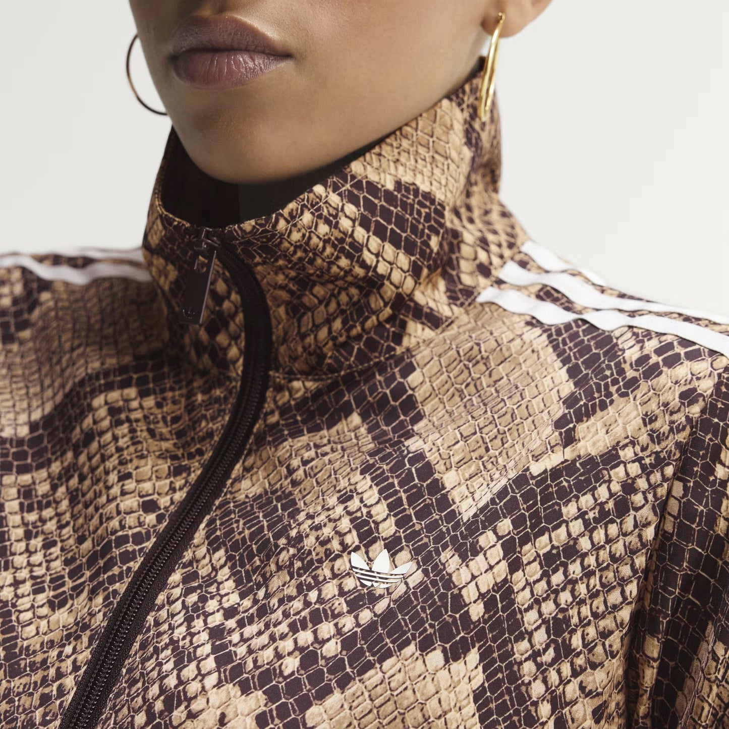 SATIN SNAKE PRINT FIREBIRD TRACK JACKET
