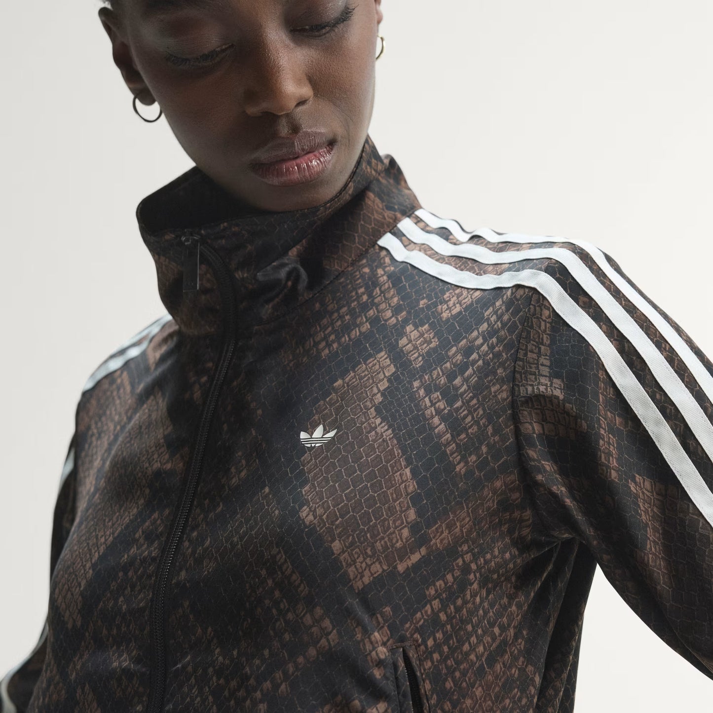 SATIN SNAKE PRINT FIREBIRD TRACK JACKET