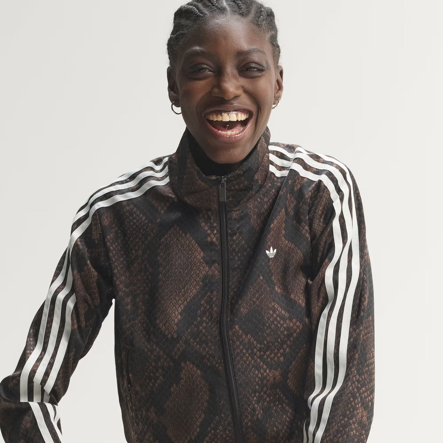 SATIN SNAKE PRINT FIREBIRD TRACK JACKET