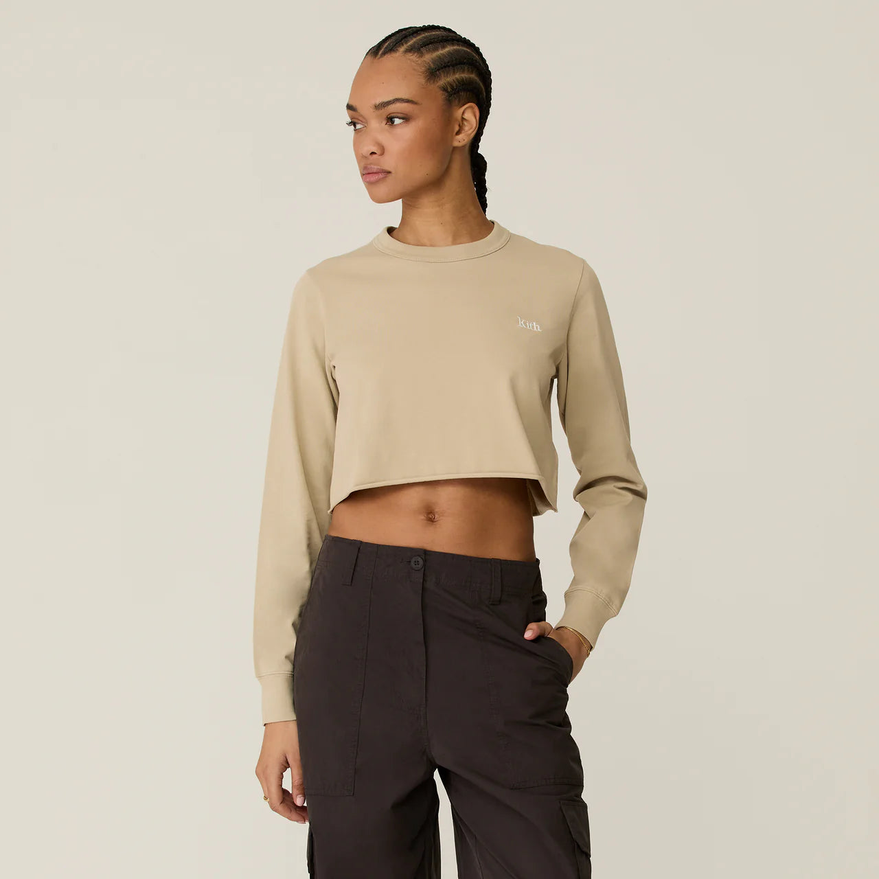 Kith Women Lucy Cropped Long Sleeve II Tee