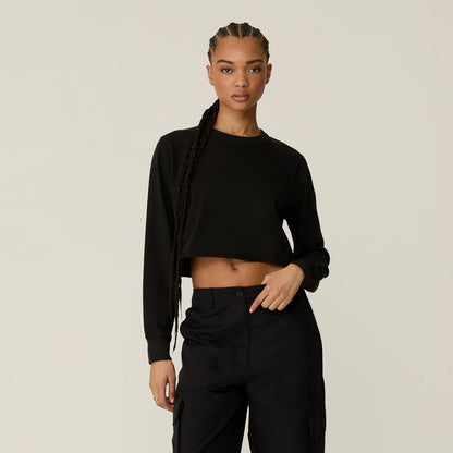 Kith Women Lucy Cropped Long Sleeve II Tee