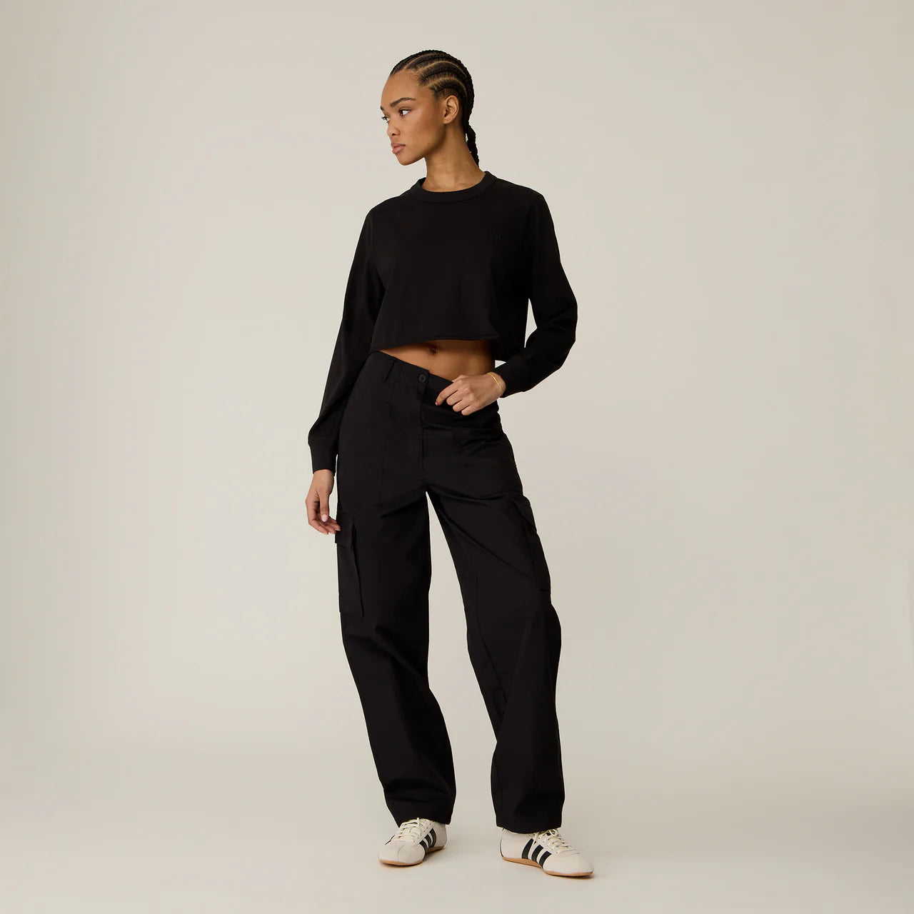 Kith Women Lucy Cropped Long Sleeve II Tee