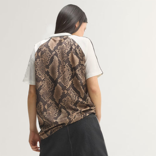 SNAKE PRINT SATIN JERSEY