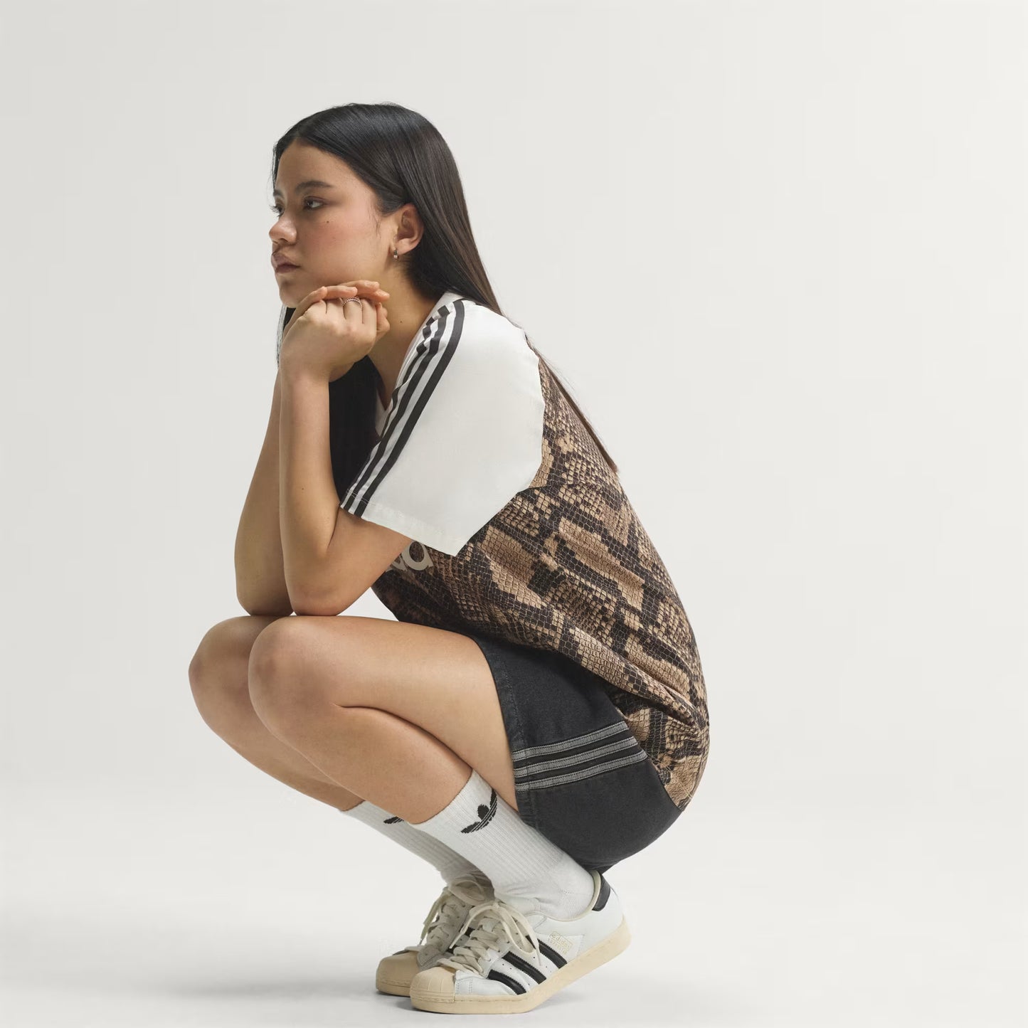 SNAKE PRINT SATIN JERSEY