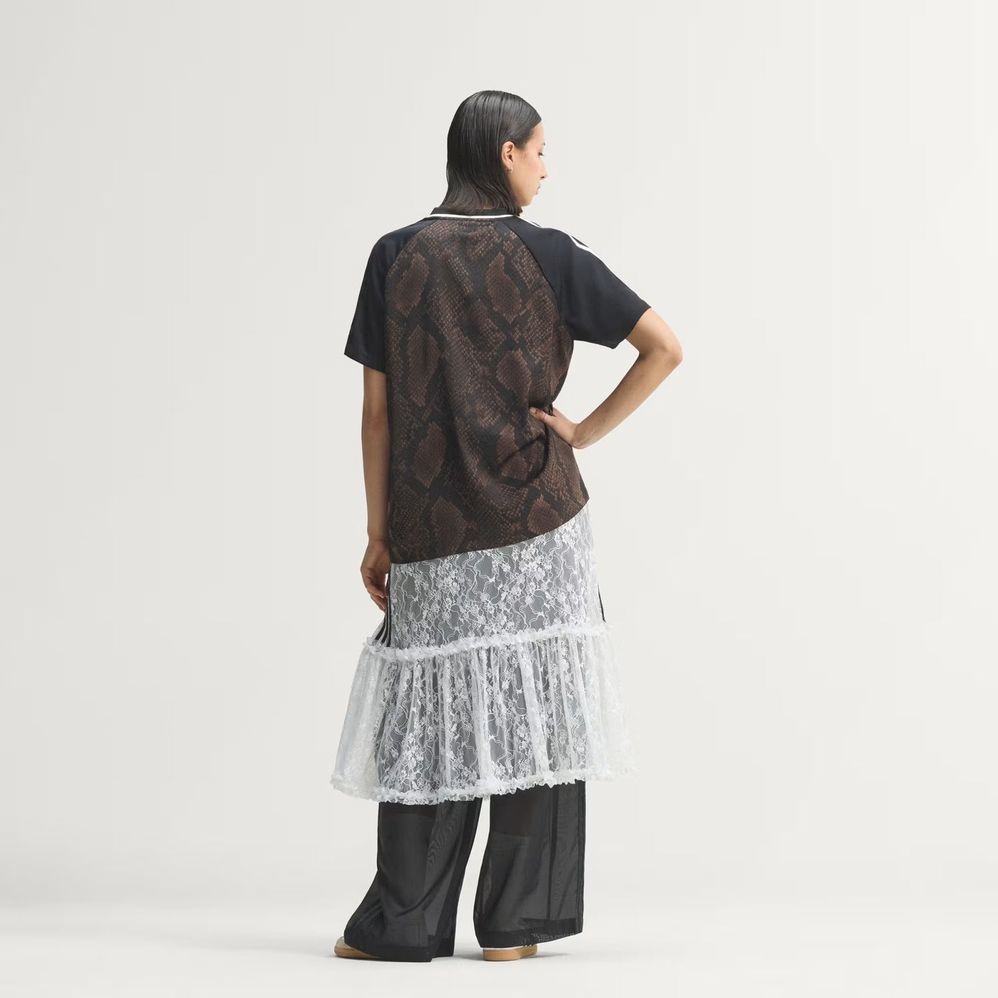 SNAKE PRINT SATIN JERSEY