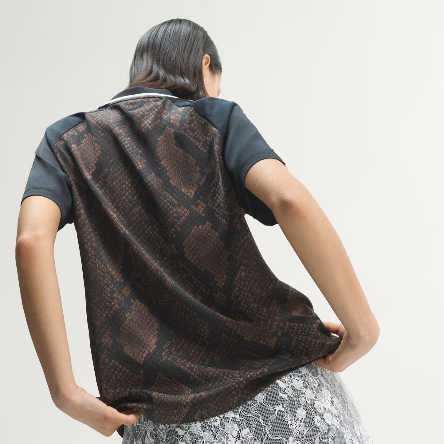 SNAKE PRINT SATIN JERSEY