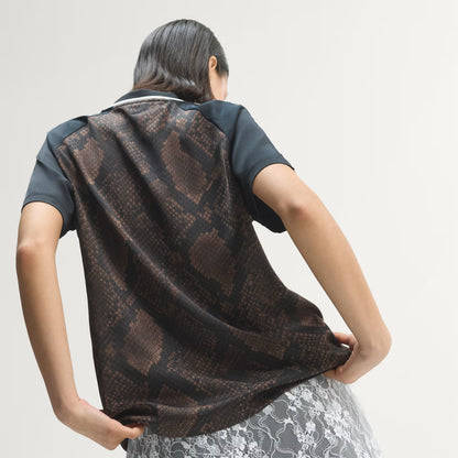 SNAKE PRINT SATIN JERSEY