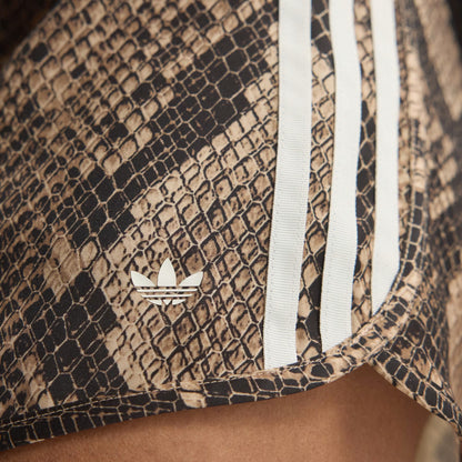 SNAKE PRINT SATIN SHORTS