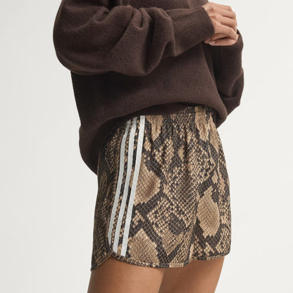 SNAKE PRINT SATIN SHORTS