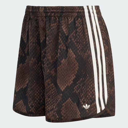 SNAKE PRINT SATIN SHORTS