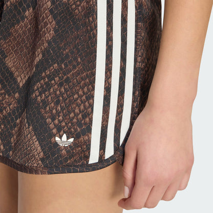 SNAKE PRINT SATIN SHORTS