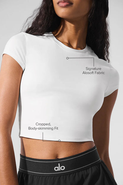 Alosoft Crop Finesse Short Sleeve