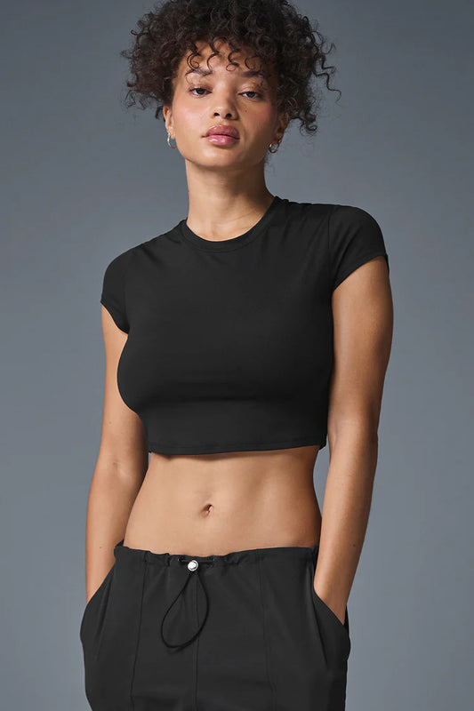 Alosoft Crop Finesse Short Sleeve