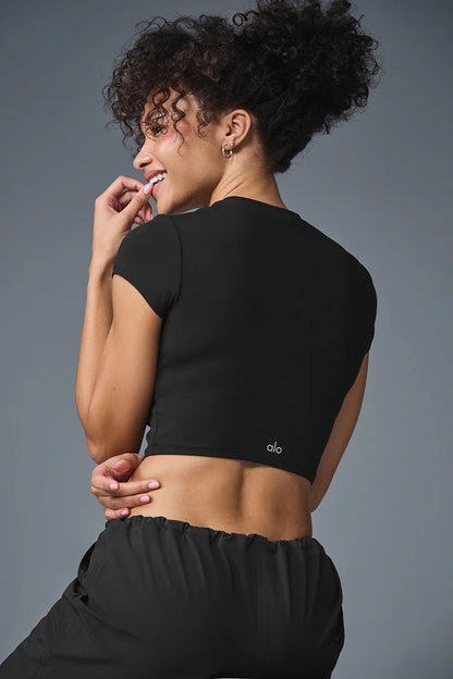 Alosoft Crop Finesse Short Sleeve
