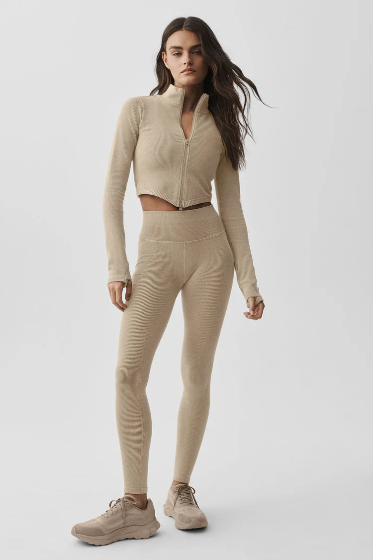 Seamless Two Tone Rib Jacket