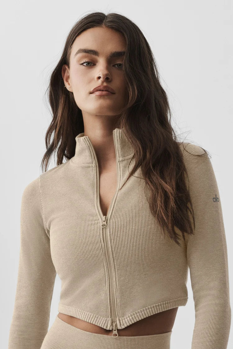 Seamless Two Tone Rib Jacket