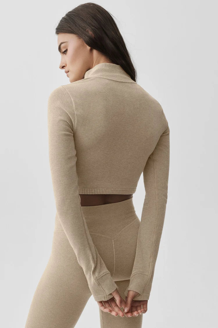 Seamless Two Tone Rib Jacket