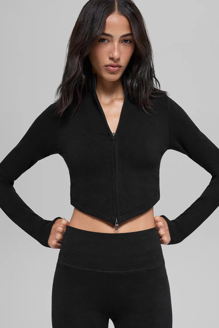 Seamless Two Tone Rib Jacket
