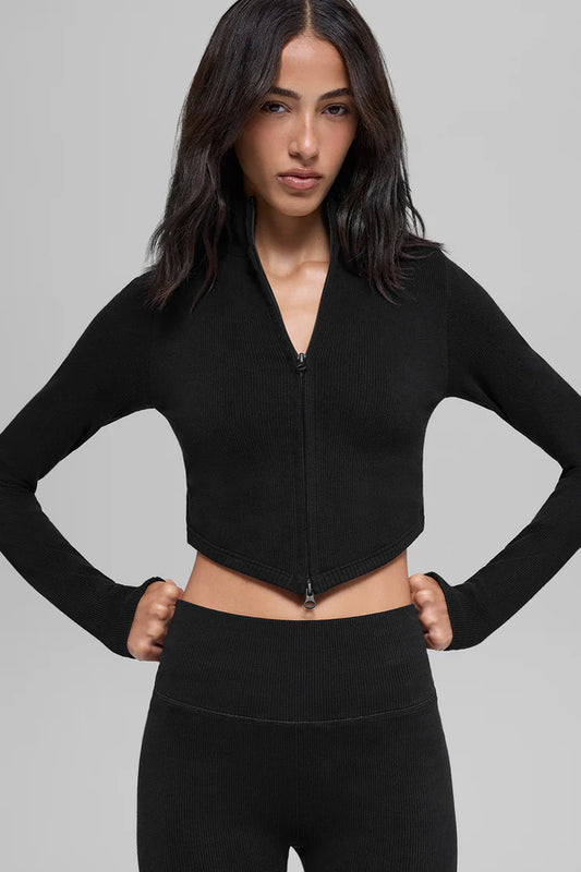 Seamless Two Tone Rib Jacket