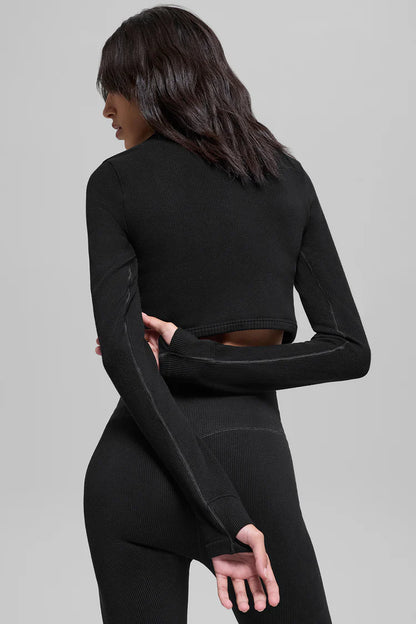 Seamless Two Tone Rib Jacket