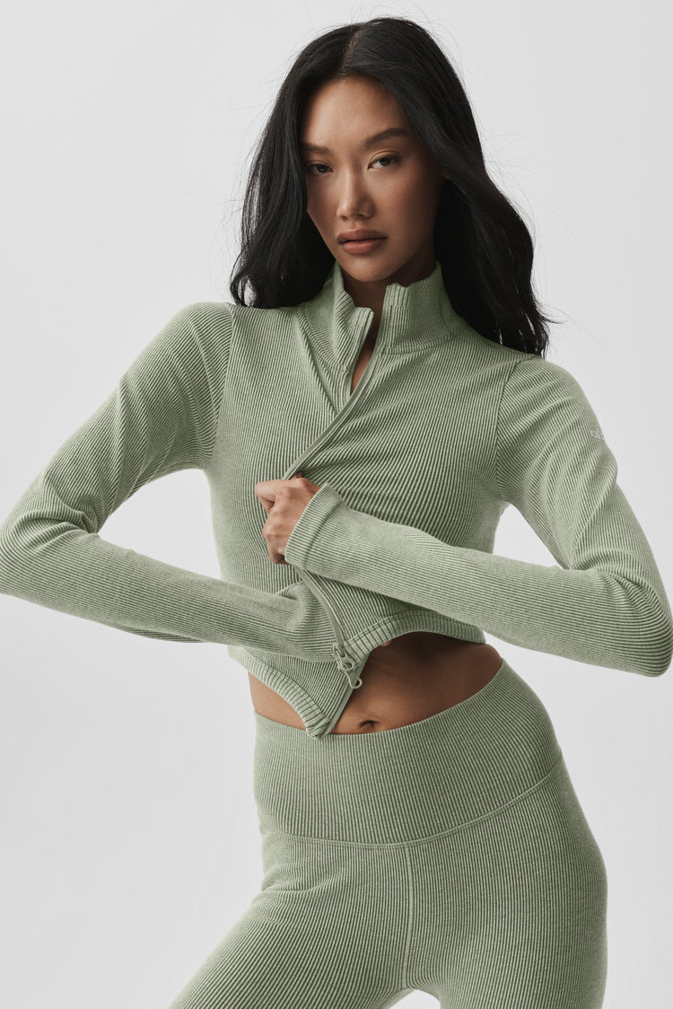 Seamless Two Tone Rib Jacket