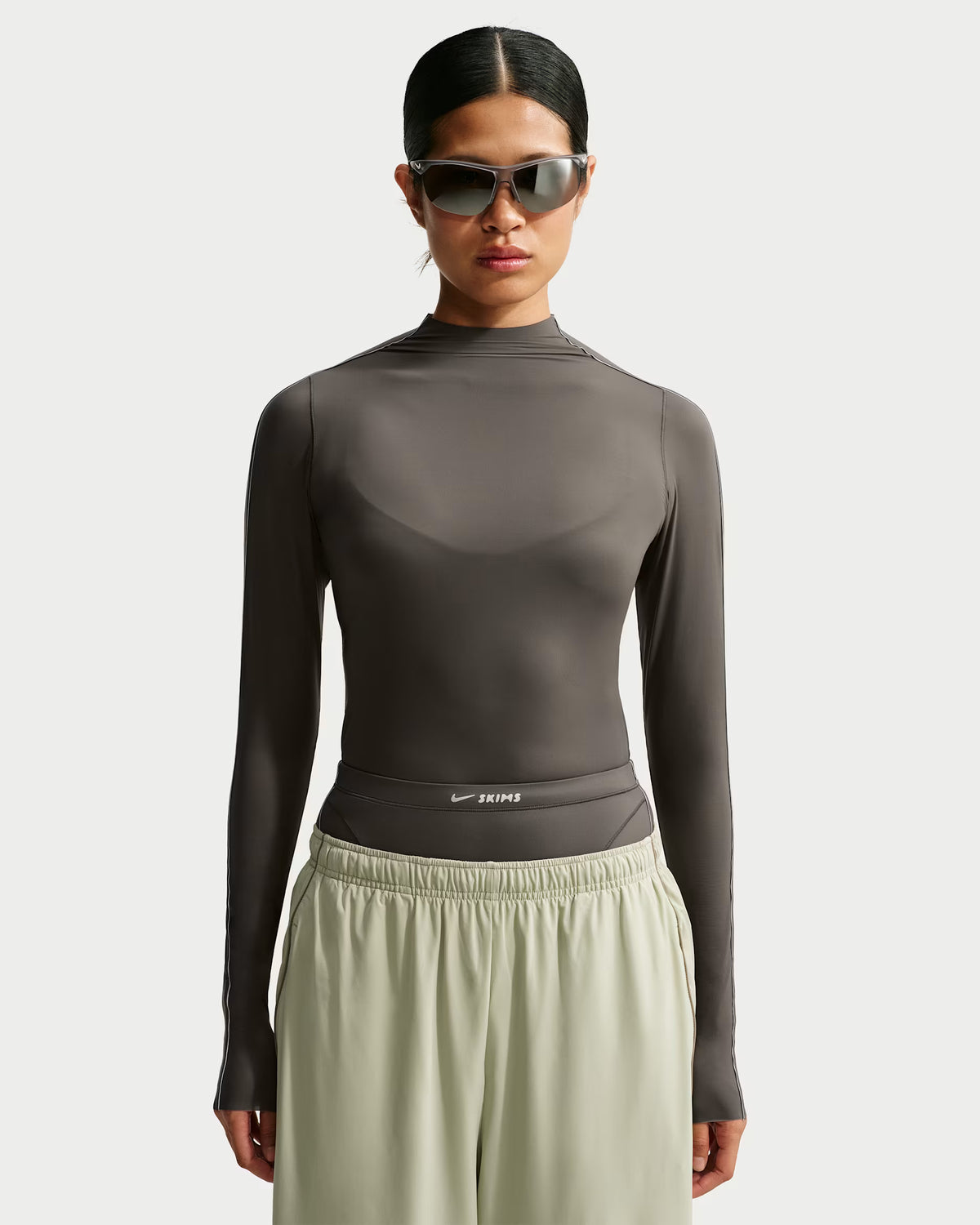 Women's Mock-Neck Long-Sleeve Top