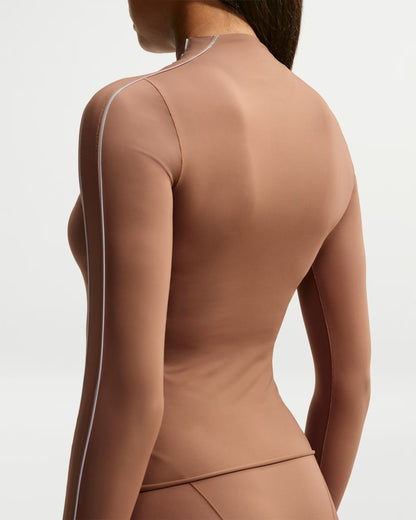 Women's Mock-Neck Long-Sleeve Top