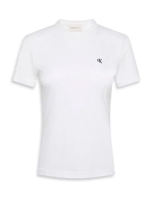 White Monogram Logo Relaxed T-Shirt
