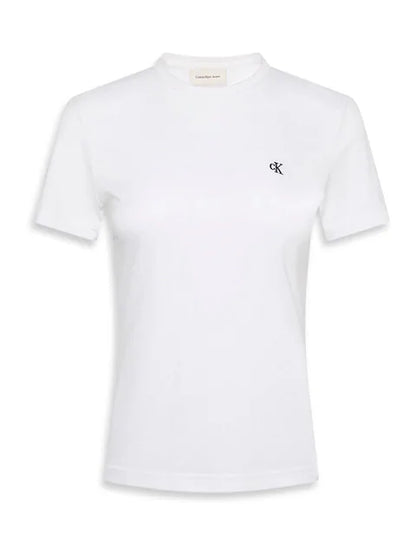 White Monogram Logo Relaxed T-Shirt