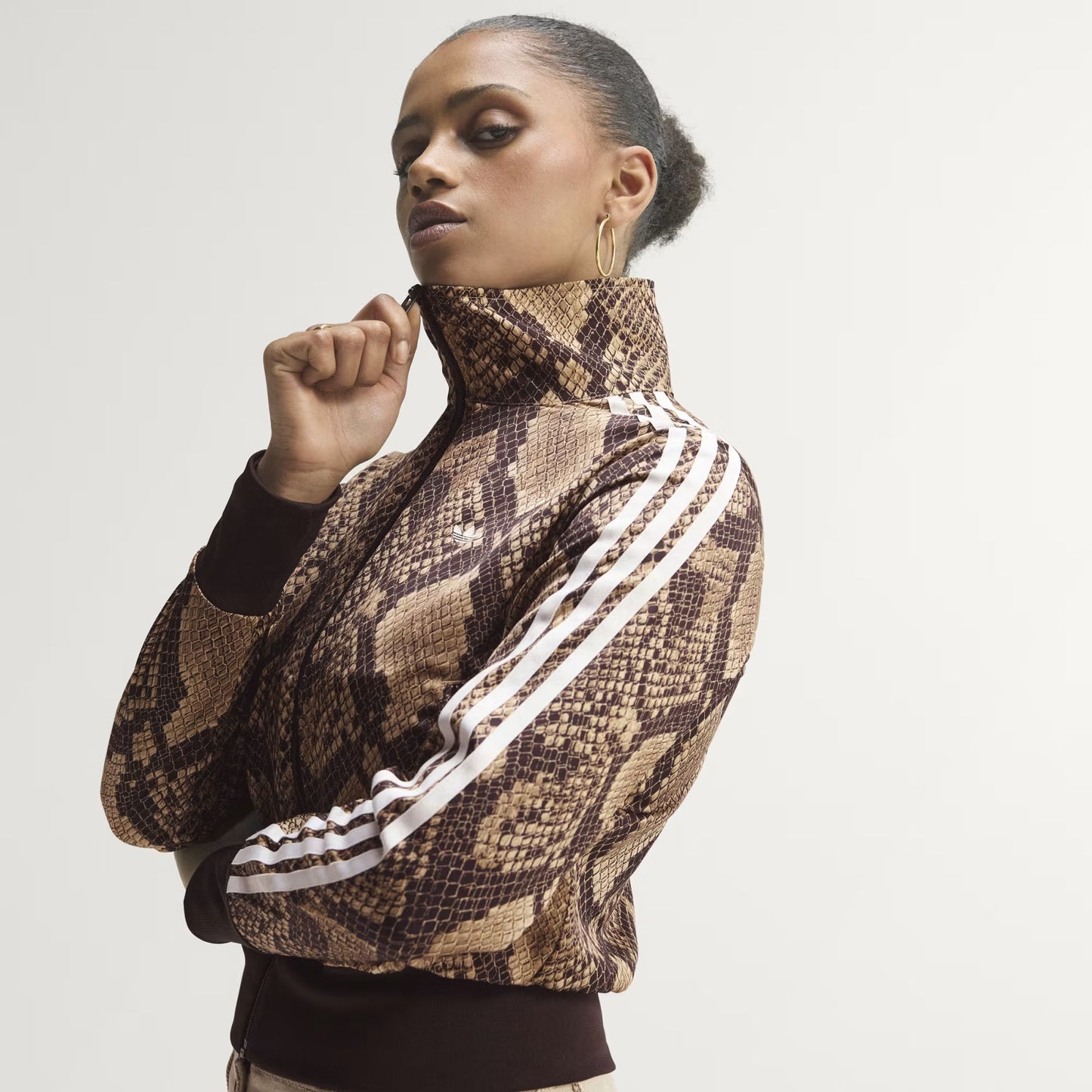 SATIN SNAKE PRINT FIREBIRD TRACK JACKET