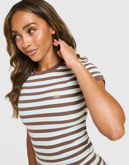 Striped Ribbed T-Shirt