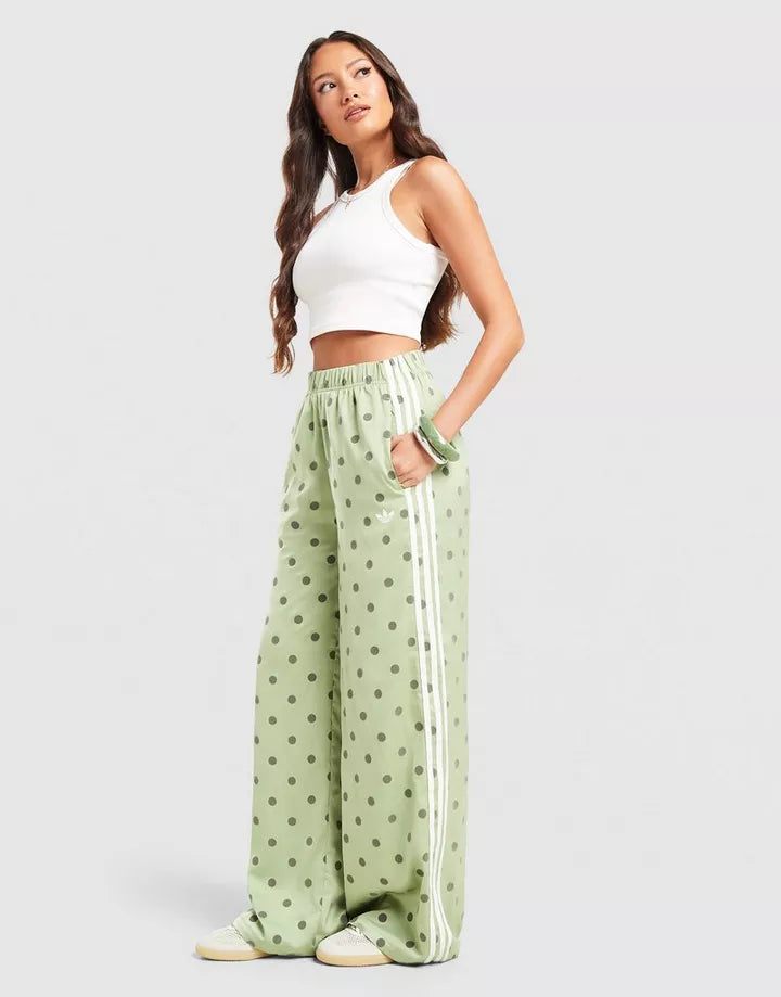 Satin Polka Dots Wide Leg Pant
