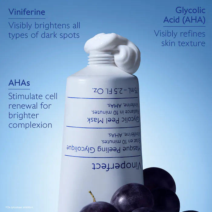 Vinoperfect Brightening Glycolic Peel Mask