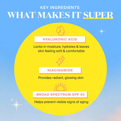 Glowscreen SPF 40 Sunscreen with Hyaluronic Acid + Niacinamide