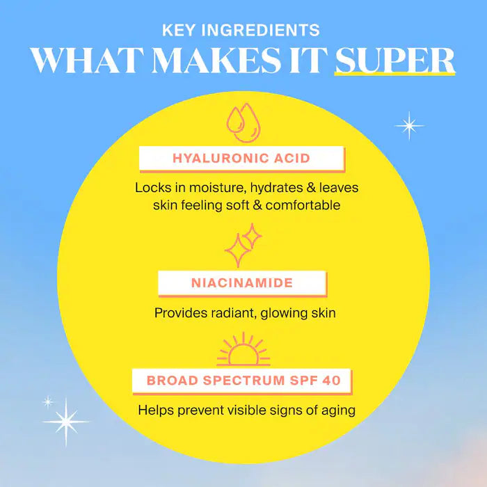 Glowscreen SPF 40 Sunscreen with Hyaluronic Acid + Niacinamide