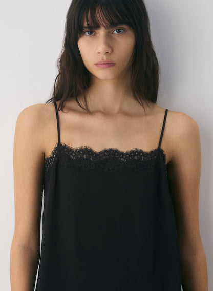 Serif Satin Camisole
