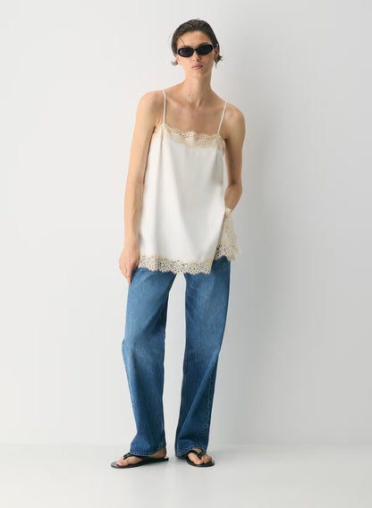 Serif Satin Camisole