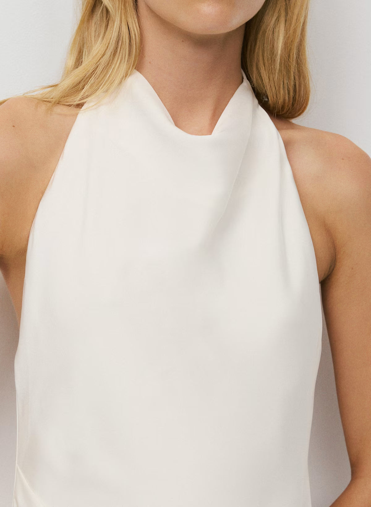 Audience Satin Mini Halter Dress